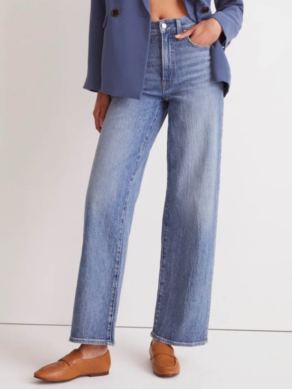 MADEWELL The Perfect Vintage Wide Leg Jean Size 29 Women's Ligth Blue Color